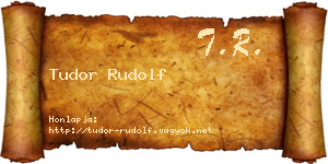 Tudor Rudolf névjegykártya